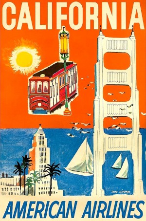California American Airlines poster